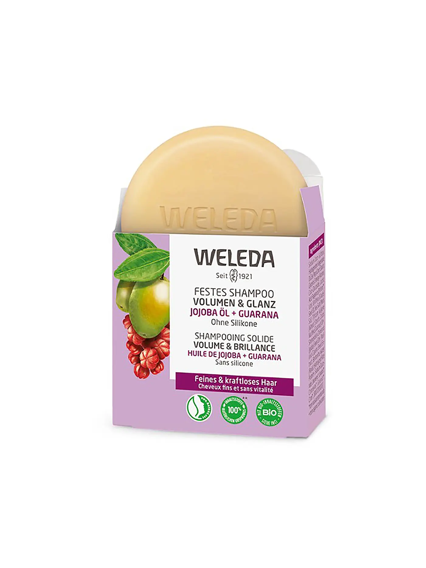 WELEDA | Festes Shampoo Volumen und Glanz 50g | 